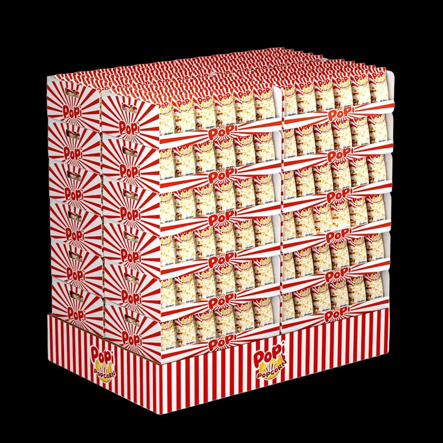 Paleta opakowań zbiorczych Popi Popcorn